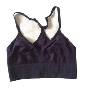 Under Armour Sports Bra Fitted Purple Adjustable Straps Gym Sz Small / No pads